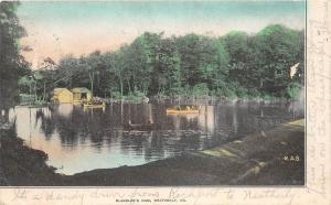 D68/ Weatherly Pennsylvania Pa Postcard Private 1906 Blakslee's Dam Boats Scene