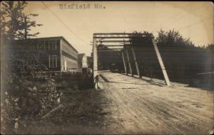 Dixfield ME Iron Bridge c1910 Real Photo Postcard