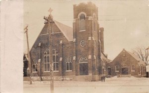 Logan Ontario Canada Holy Trinity Church Real Photo Vintage Postcard AA69475