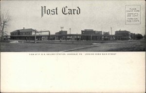 Lansdale PA HC Nolan Co Factory Cigar Mfg Train Station Depot on Back Postcard