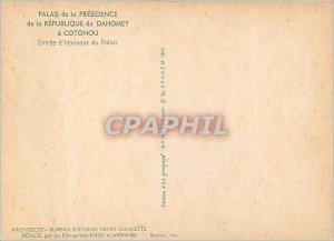 Postcard Modern Cotonou Palace of the Presidency of the Republic of Dahomey P...