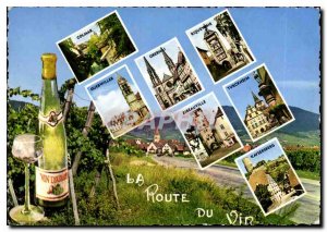 Modern Postcard The Wine Route Colmar Guebwiller Obernai Riqewihr Turckheim K...