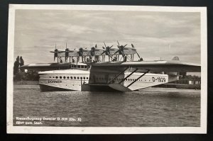 Mint Real Picture Postcard Dornier DOX Giant Seaplane Before Start 1929