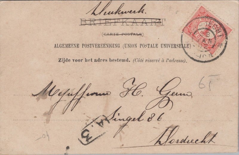 Netherlands Dordrecht Grotekerksbuurt Vintage Postcard 09.33
