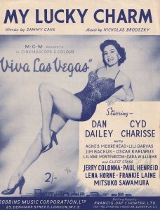 My Lucky Charm Cyd Charisse 1950s Sheet Music