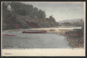 A Glimpse of Towanda from the River, Towanda, PA, Early Handcolored Postcard