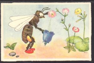 Bee Harvesting Pollen Tribi Postcard 4035