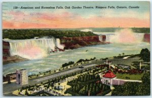 M-23135 American and Horseshoe Falls Oak Garden Theatre Niagara Falls Canada
