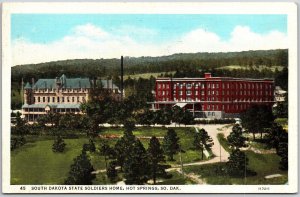 1939 South Dakota State Soldier's Home Hot Springs South Dakota Posted Postcard