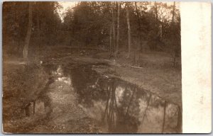 1932 Along Lewis Creek Hiking Trail California Real Photo RPPC Posted Postcard