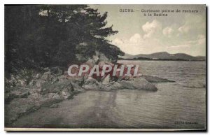 Old Postcard Giens Curious peak rocks has Badine