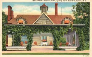Vintage Postcard 1920's Mark Twain's Summer Home Quarry Farm East Hill Elmira NY