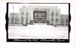 Kansas Ks Postcard Real Photo RPPC c1950 ELLSWORTH County Court House