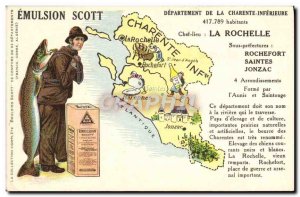 Postcard Old Scott Emulsion Department Rochelle Rochefort Saintes Jonzac