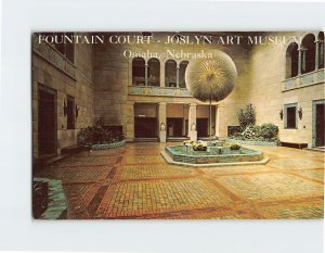 Postcard Fountain Court Joslyn Art Museum Omaha Nebraska USA