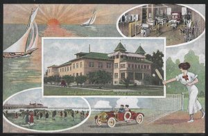 Long Beach Sanitarium, Long Beach, California, Early Postcard, Unused