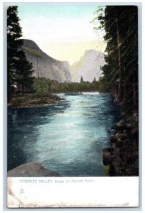 Yosemite Valley California CA Postcard Dawn Merced River c1905 Raphael Tuck Sons