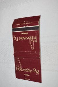The Impeccable Pig Restaurant Scottsdale Arizona 30 Strike Matchbook Cover