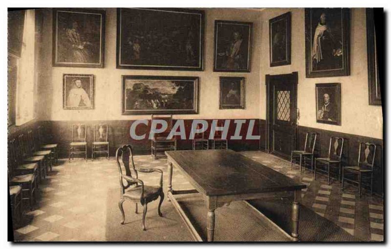 Postcard Old Ghent Discalced Carmelite Convent reception room