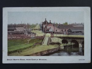 Notts NEWARK Great North Road from Castle Window c1905 Old Postcard by Acadian 