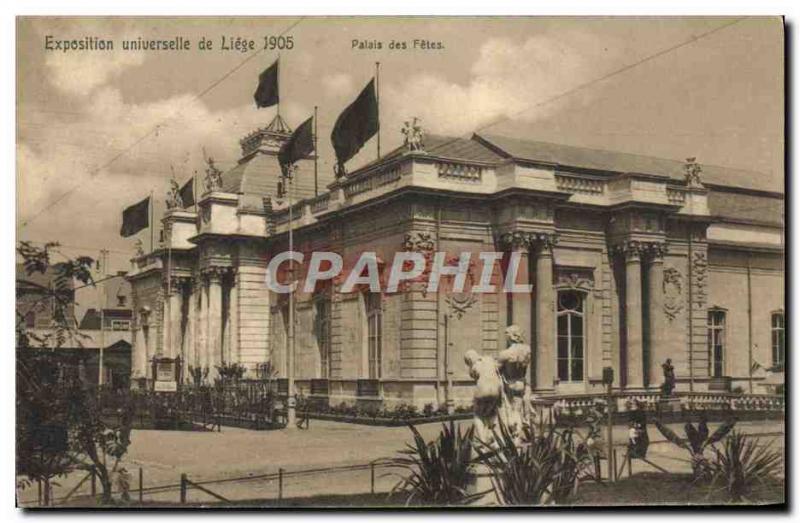 Old Postcard Liege World Expo 1904 Palais des festivals