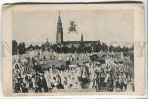 478645 POLAND Remembrance of Czestochowa catholic procession Vintage postcard