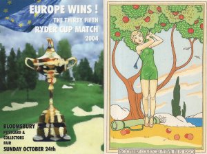 Golf Ryder Cup 2004 Lady Golfer 2x Advertising Postcard s