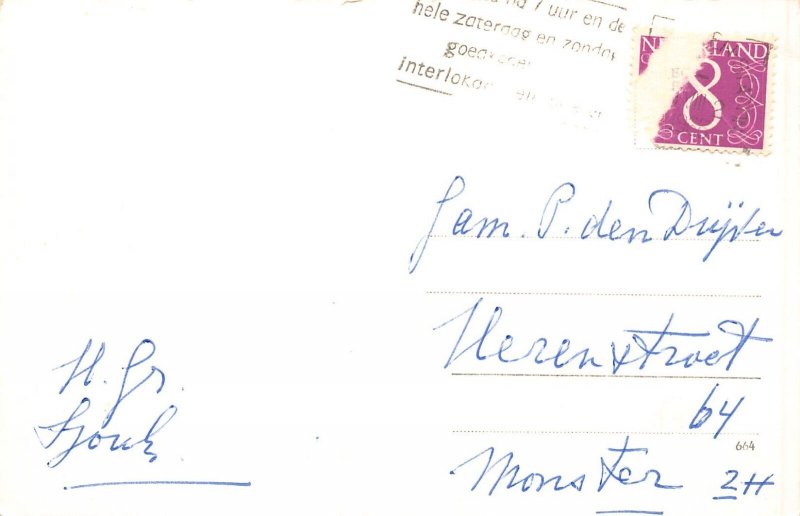 Netherlands 1965 Leeuwarden Westerpark Lake Park vintage postcard