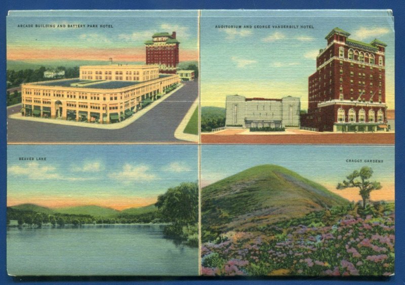 Asheville North Carolina nc postcard folder 