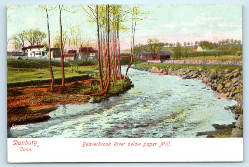 CT Danbury Connecticut Beaver Brook River Postcard