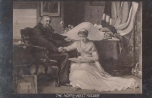 John Millais The North West Passage Antique Painting Real Photo Type Postcard
