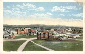 Anniston AL Alabama Birdseye View Vintage Postcard