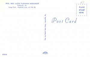 Civil War Post Cards Brig. Gen. Lloyd Tillman monument Paducah, Tennessee, US...