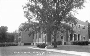 Geneseo Illinois High School L-629 RPPC Photo Postcard Cook 21-8037