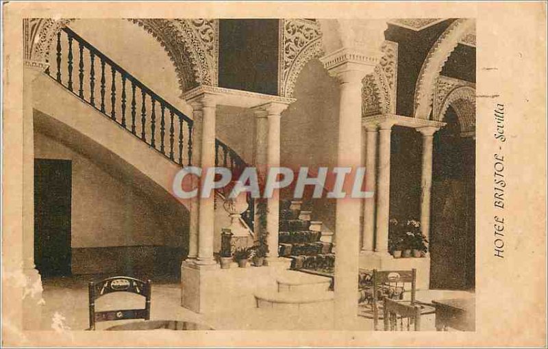 Old Postcard Sevilla Hotel Bristol