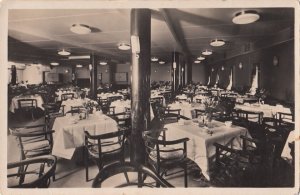 Postcard RPPC Ship Turbien Schnelldampfer Bremen Speisesaal 3 Klasse