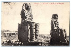 1912 Colosses De Memnon - Thebest (Haute Egypte) Antique Posted Postcard 