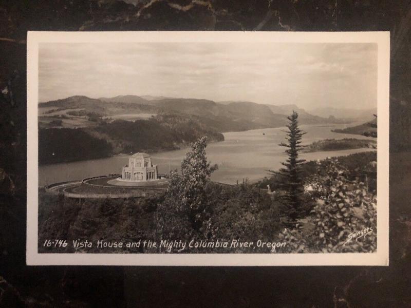 Mint USA RPPC Postcard Vista House & Mighty Columbia River OR