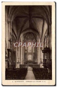 Montargis Old Postcard Interior of & # 39eglise