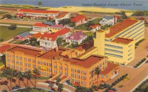 Spahn Hospital Corpus Christi Texas 1950s linen postcard