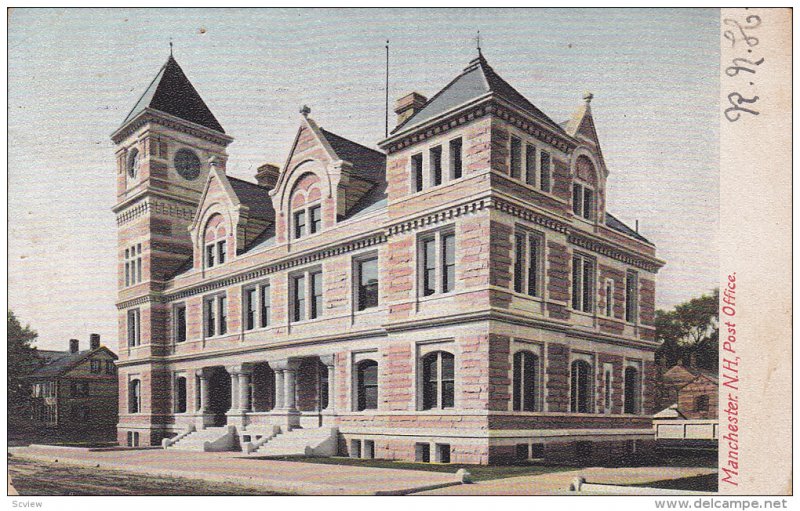 Exterior,  Post Office,  Manchester,  New Hampshire,   PU_00-10s