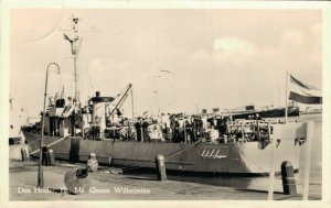 Den Helder Hr. Ms. Queen Wilhelmina RPPC 06.24