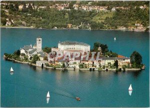 'Postcard Modern Lago d''Orta Isola S Giullio Alzo e Prorio'