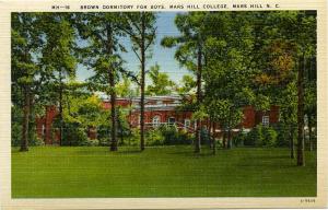 Brown Dormitory for Boys - Mars Hill College Mars Hill NC North Carolina Linen