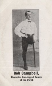 Bob Campbell Newcastle One Legged Amputee Tap Dancer Old Postcard