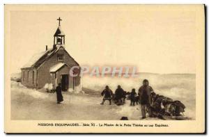 Old Postcard Polar North America Missions Eskimo House of Little Therese Cape...