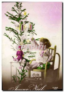 Old Postcard Fun Children Christmas Doll