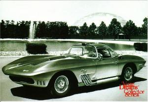 Corvette 1961 Shark XP-755 Concept Car Postcard