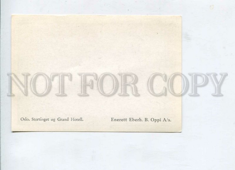 3070810 NORWAY Oslo Stortinget og Grand Hotell Old PC