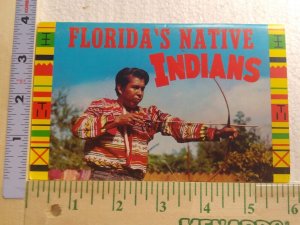 Postcard Florida's Native American Indians, Florida